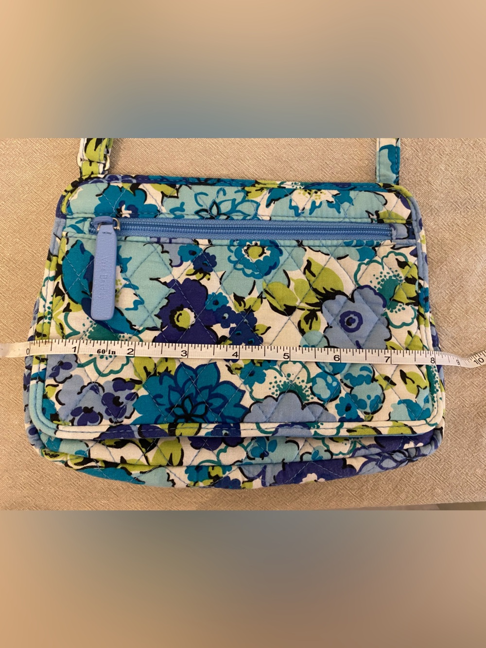 Vera Bradley Quilted Floral Crossbody Bag - Blue Multi - Picture 6 of 10